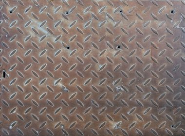 Mühürlü eski paslı metal yüzey