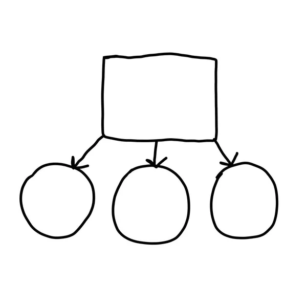 Disegnato Mano Una Geometria Vuota Del Concetto Business Sistema Progettazione — Foto Stock