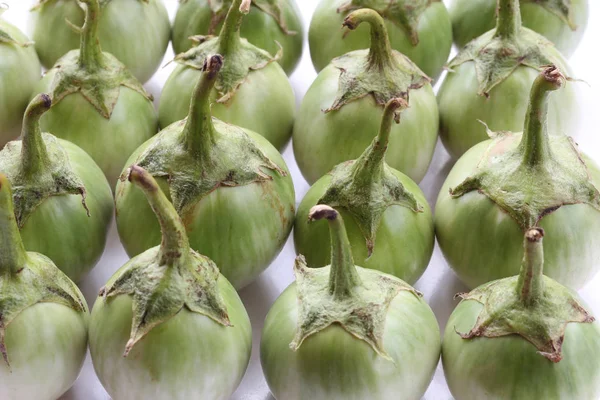 Fresh Thai Eggplant Design Your Work Food Background — Stock Photo, Image