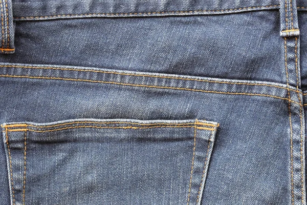 Die Rückentasche Der Blauen Jeans Für Das Design Arbeitshintergrund — Stockfoto