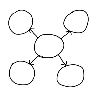 El iş kavramı iş fikri Giriş tasarım sistemi için boş bir geometri çekilmiş.