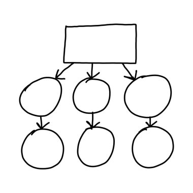 El iş kavramı iş fikri Giriş tasarım sistemi için boş bir geometri çekilmiş.