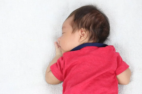 Asiatisches Kind Bett Schlafen Konzept Des Gesunden Wachstums — Stockfoto