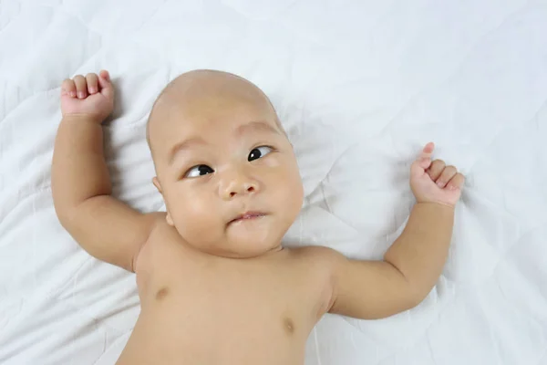 Asian Infant Surprised Face Feeling Concept Healthy Growth — Stock Photo, Image