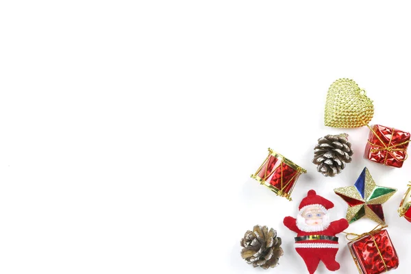 Equipment Christmas Decoration Isolated White Background Have Copy Space Your — Stock Photo, Image