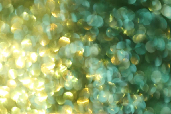 Christmas Abstract Bokeh Van Gouden Groene Achtergrond Met Lichte Kleur — Stockfoto