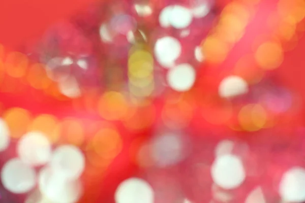 Vánoční Rozostření Pozadí Abstraktní Červená Bokeh Světlé Barvy Design Své — Stock fotografie