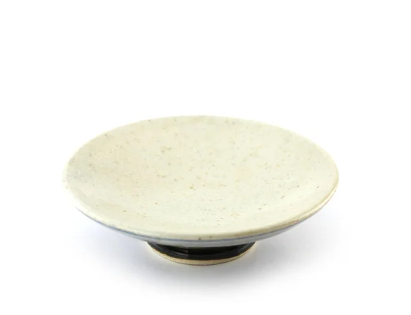 Burnt tile Dish of Japanese style isolated on white background. — Stock Photo, Image