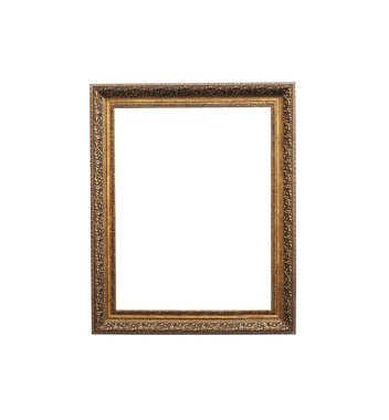 Beyaz arkaplanda izole edilmiş vintage fotoğraf çerçevesi.