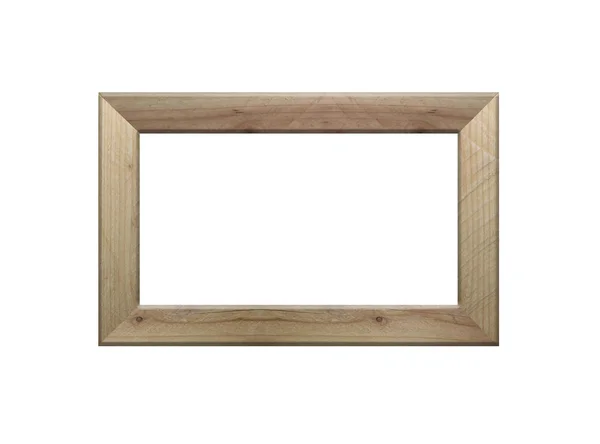 Houten frame Foto geïsoleerd op witte achtergrond. — Stockfoto