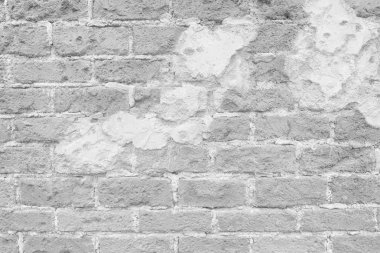 Vintage beyaz tuğla duvar arka plan yüzeyi.