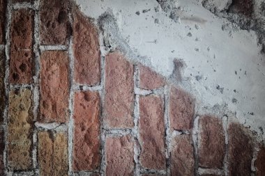 Vintage tuğla duvar arka plan yüzeyi.
