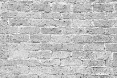 Vintage beyaz tuğla duvar arka plan yüzeyi.
