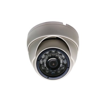 Dome cctv kaydedici Kamera beyaz arka plan üzerinde izole.