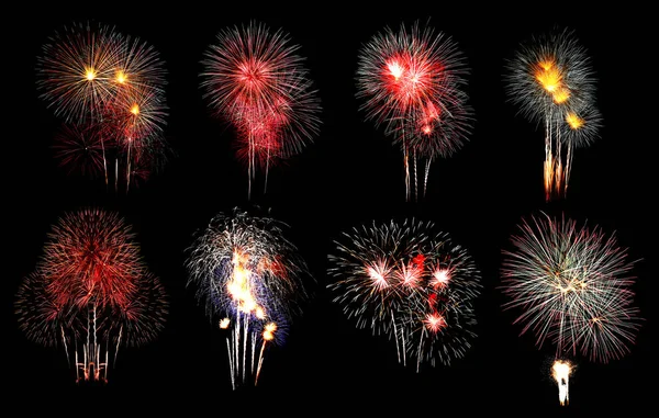 Verscheidenheid van kleuren Mix Fireworks of firecracker collecties. — Stockfoto