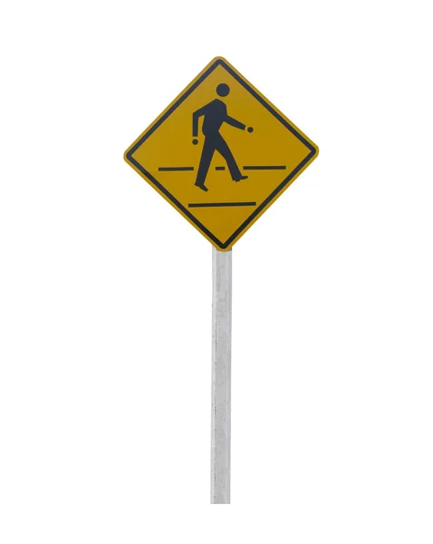 Guide post or Traffic sign isolated on white background. — Stock Photo, Image