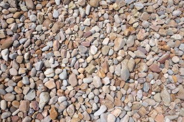 Deniz manzarası ya da Pebbled plaj arka planı.