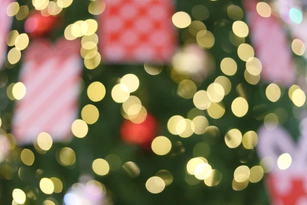 Verschwommene Abstrakte Bokeh Von Weihnachten Licht Dekoration Hintergrund — Stockfoto