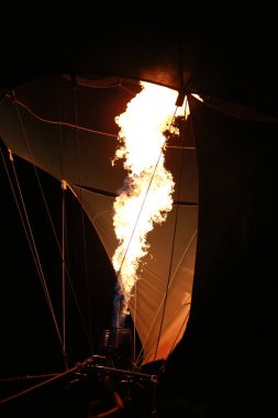 Yüzen Balon için kullanılan ateş çalışıyor, yüksek güçlü püskürtme başlıkları.