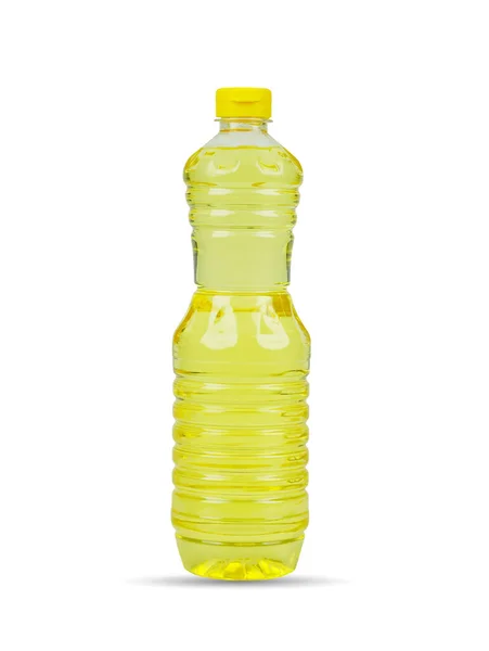 Butelka Oleju Gotowania Izolowane Białym Tle Mają Ścieżki Wycinania — Zdjęcie stockowe