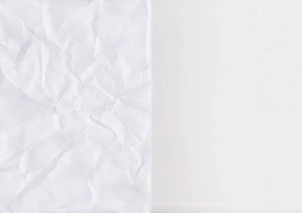 Λευκό Διπλωμένο Χαρτί Και Τσαλακωμένο Για Σχεδιασμό Στο Φόντο Της — Φωτογραφία Αρχείου