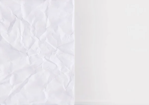 Papel Dobrável Branco Enrugado Para Design Seu Fundo Trabalho — Fotografia de Stock