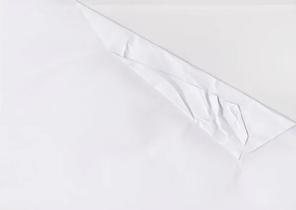 Papier Plié Blanc Froissé Pour Design Dans Votre Fond Travail — Photo