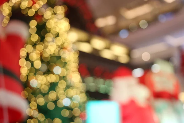Sfocatura Astratto Bokeh Natale Luce Decorazione Sfondo — Foto Stock