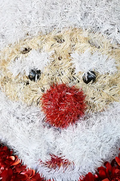 Santa Puppe Gesicht Hintergrund Puppen Für Weihnachten — Stockfoto