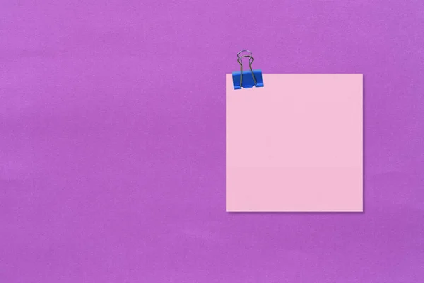 Papel Cuadrado Colorido Nota Fondo Del Papel Púrpura Tiene Espacio — Foto de Stock