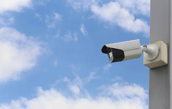 Cctv Tool Blue Sky Background Equipment Security Systems Have Copy — Stock Photo, Image