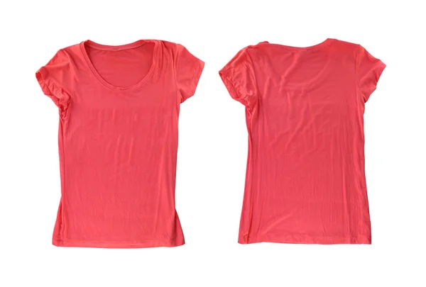 Camisa Rosa Conjunto Isolado Fundo Branco Tem Caminhos Recorte — Fotografia de Stock