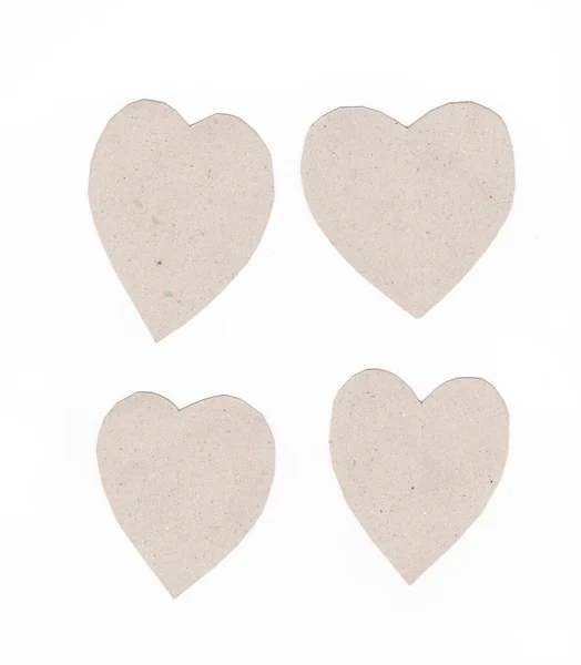 Heart Shaped Art Paper Isolated White Background Design Your Work — Stock Photo, Image