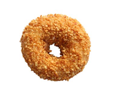 Beyaz arka planda temiz bir izole edilmiş ve kırpma yolları olan aromalı lezzetli bir fasulye çöreği. Yemek severler ve tatlı severler için mükemmel..