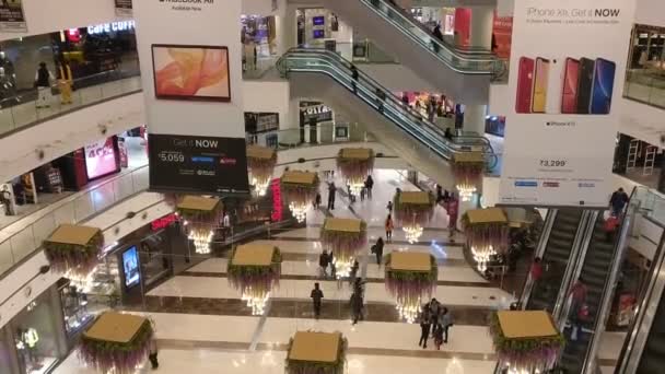Noida Delhi India 2019 Time Lapse View Dlf Mall India — Wideo stockowe