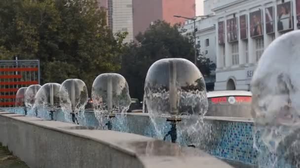 Water Fountains Connaught Place — 图库视频影像