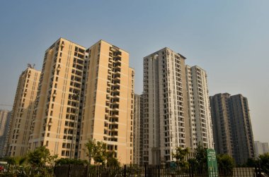 modern multi store residential complex.