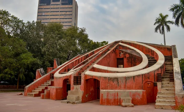 Yan Görünümü Enesali Yantra Jantar Mantar Jaipur Mihrace Jai Singh — Stok fotoğraf