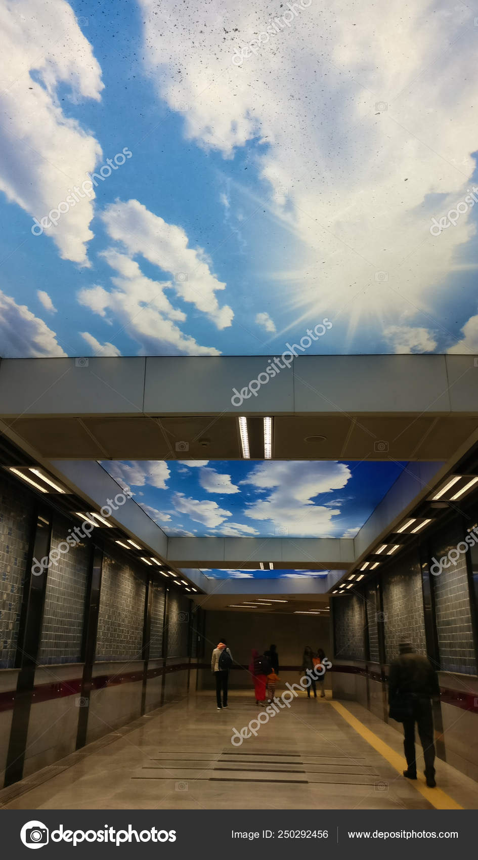 False Sky Wallpaper Newly Opened Palam Delhi Metro Station