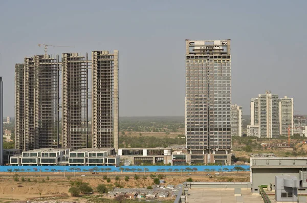 High Rise Office Complex Residential Complex Skyline Delhi Ncr Modern — стокове фото