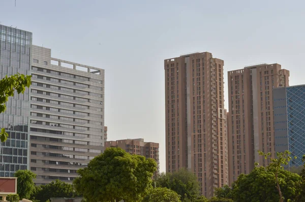 High Rise Office Complex Residential Complex Skyline Delhi Ncr Modern — стокове фото