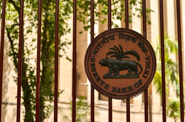 Rbi Logo Gesloten Ijzeren Poort Van Reserve Bank India Rbi — Stockfoto