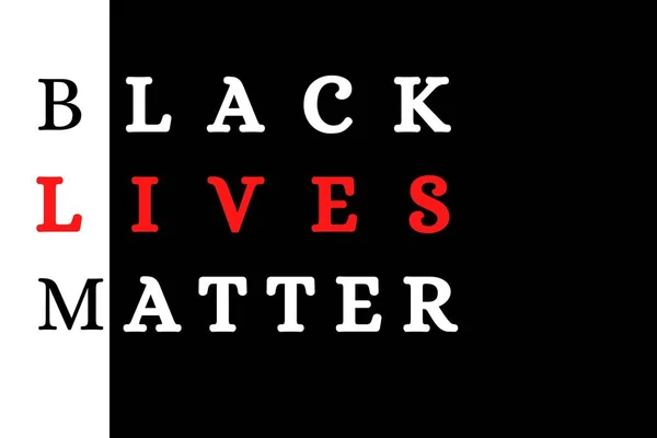 黑色的生命物质说明在白色和红色与黑色的背景 许多城市都发生了针对乔治 弗洛伊德之死的大规模抗议活动 — 图库照片