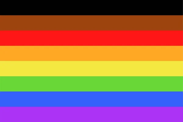 Εικονογράφηση Της Philadelphia 2017 Stripe Rainbow Pride Flag Banner Της — Φωτογραφία Αρχείου