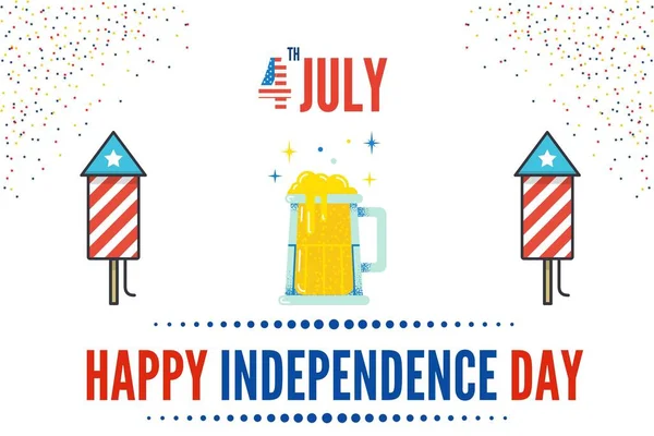 July Independence Day United States America Usa Illustration Day Celebrated — Stock Photo, Image