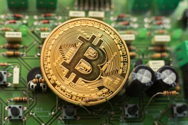 Bitcoin sikke devre kartı üzerinde
