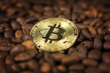 Bitcoin cryptocurrency sikke ödeme veya kahve için döviz olarak