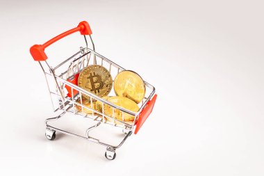 Alışveriş sepeti Kripto bitcoin ile