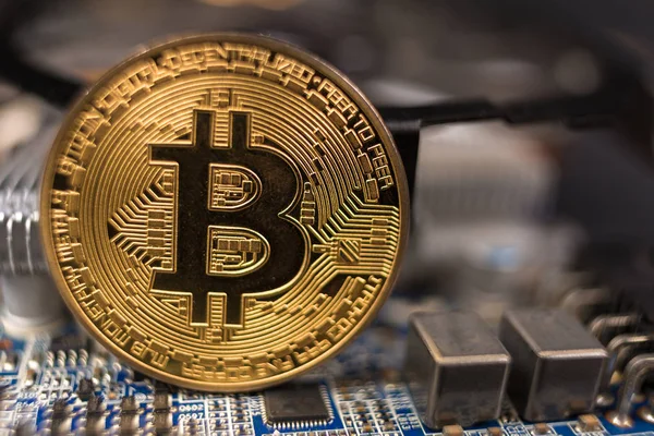 Mining Kryptowährung Bitcoin Konzept — Stockfoto
