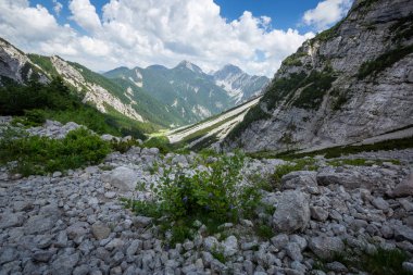 Ljubelj Slovenya üzerinde Zelenica mera